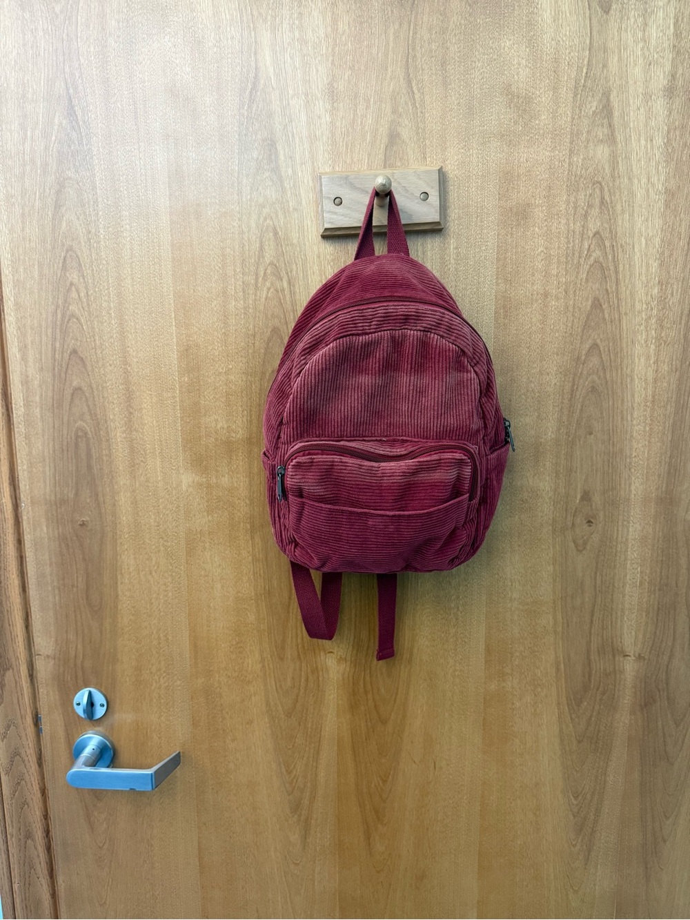 Fall Fun 🍁 Corduroy burgundy brick red medium/mini Backpack -